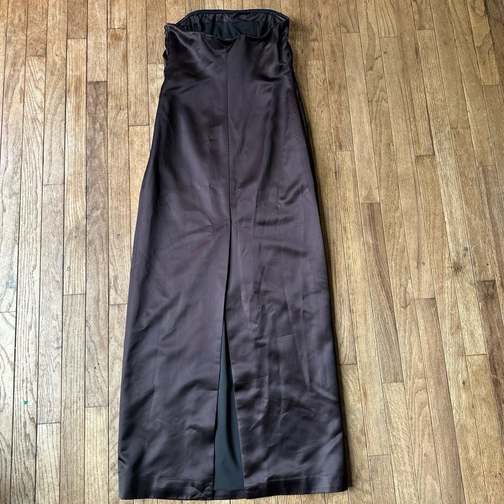 A.L.C. Elizabeth Burgundy Strapless Midi Dress Pockets Size 4 Formal Elegant NWT - Picture 8 of 8